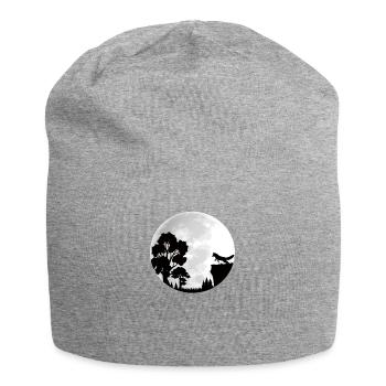 Renard pleine lune Amour de la nature - Bonnet en jersey - gris chiné - Devant