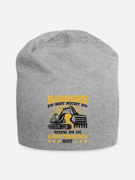 Baggerfahrer - Jersey-Beanie - Grau meliert