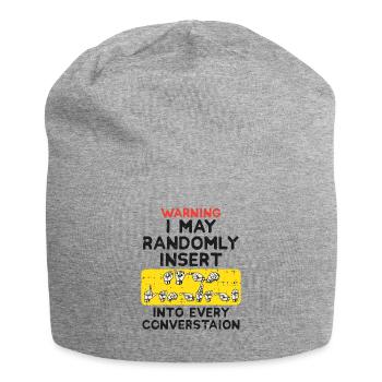 Langue des signes Sourds - Bonnet en jersey - gris chiné - Devant