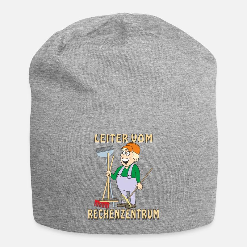MENSCH COMIC LEITER VOM RECHENZENTRUM - Jersey-Beanie - Grau meliert