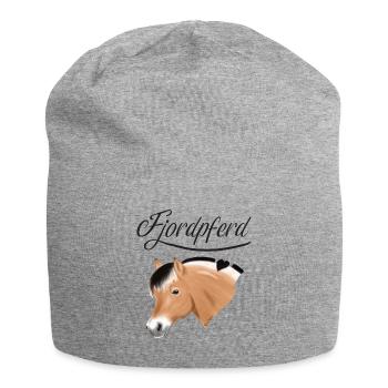 Fjordpferd Portrait - Jersey-Beanie - Grau meliert - Vorne