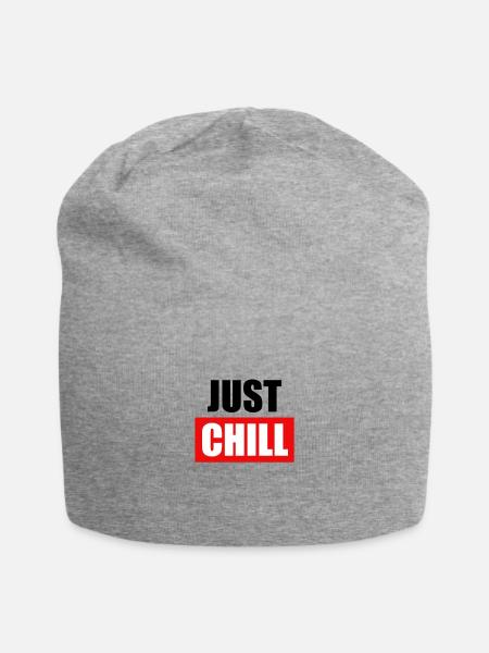 Just Chill - Jersey-Beanie - Grau meliert