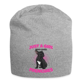 French Bulldog - Jersey Beanie - heather grey - Front