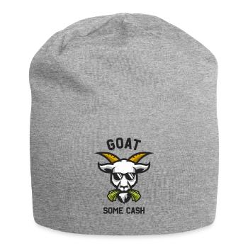 Goat some Cash drôle chèvre mange de l’argent - Bonnet en jersey - gris chiné - Devant