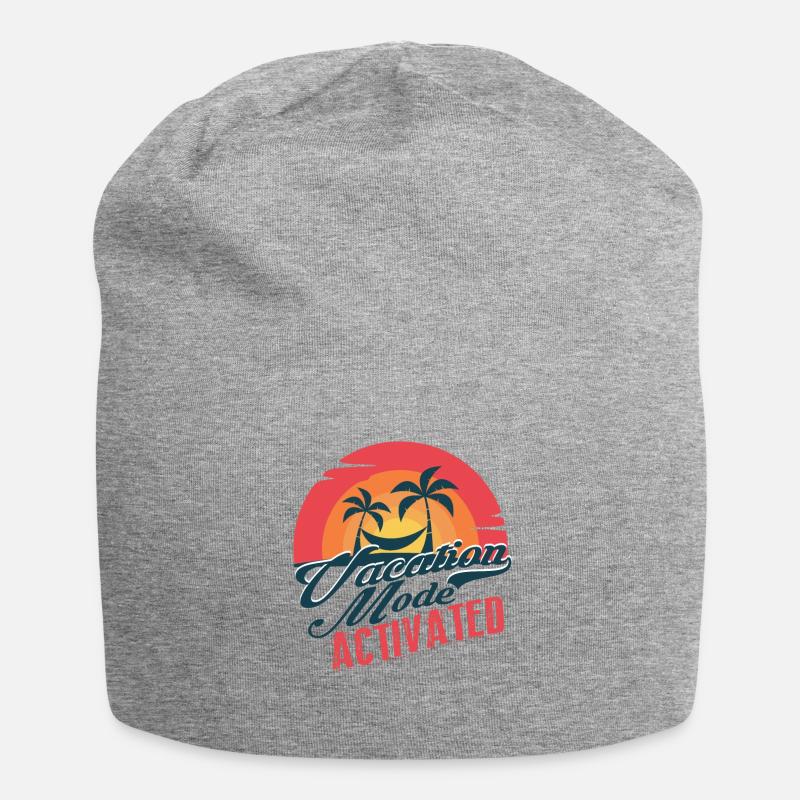 Urlaubsmodus aktiviert - Jersey-Beanie - Grau meliert