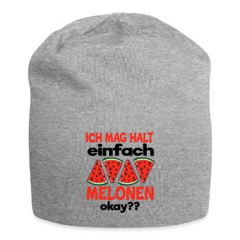 Melone - Jersey-Beanie - Grau meliert - Vorne