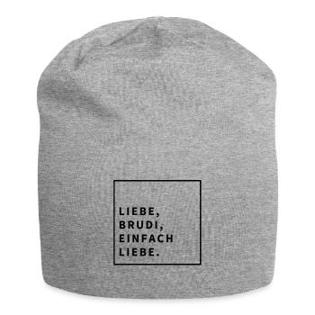 Liebe, Brudi, einfach Liebe. - Jersey-Beanie - Grau meliert - Vorne