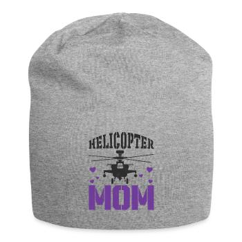Helikopter Mama Kinder Mutter Eltern - Jersey-Beanie - Grau meliert - Vorne