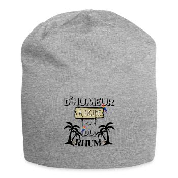 D' HUMEUR À BOIRE DU RHUM idée cadeau humour apéro - Bonnet en jersey - gris chiné - Devant