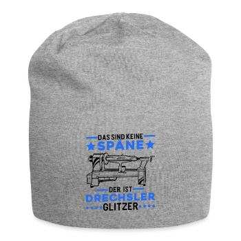 Drechsler Glitzer Drechseln Drechselmaschine - Jersey-Beanie - Grau meliert - Vorne