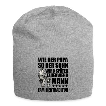Feuerwehr - Jersey-Beanie - Grau meliert - Vorne