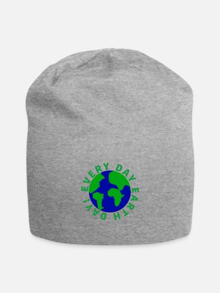 Umwelt, Klimawandel, Klimawandel - Jersey-Beanie - Grau meliert