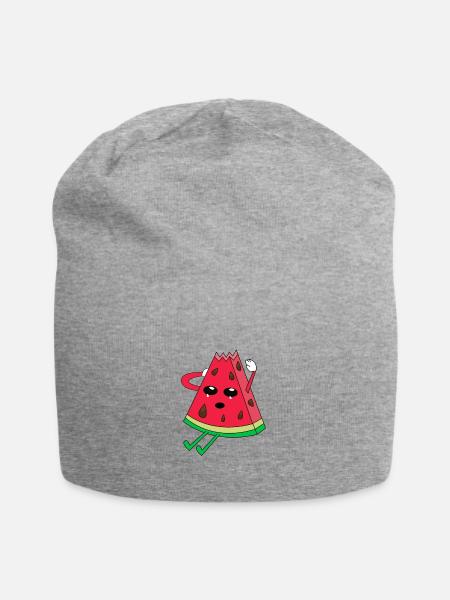 Melone - Jersey-Beanie - Grau meliert
