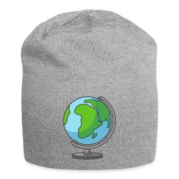 Globe Earth World Globe Globe - Jersey Beanie - heather grey - Front