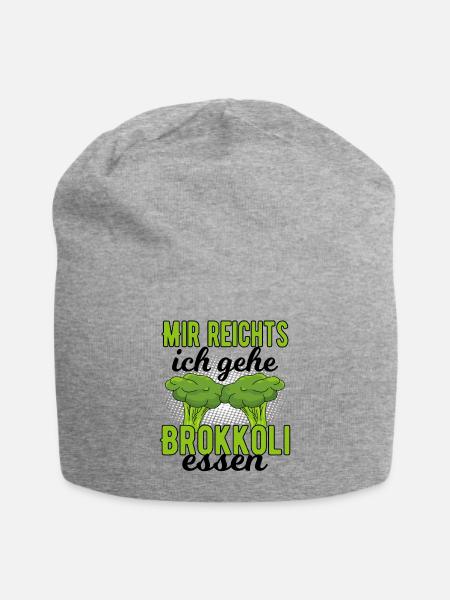 Brokkoli - Jersey-Beanie - Grau meliert