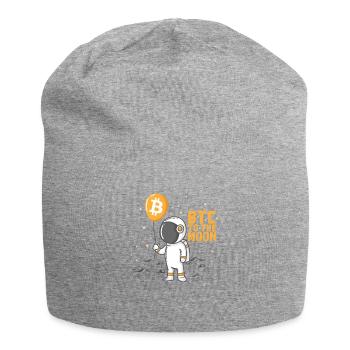 Cryptocurrency Bitcoin Astronaut BTC to The Moon - Jersey Beanie - heather grey - Front