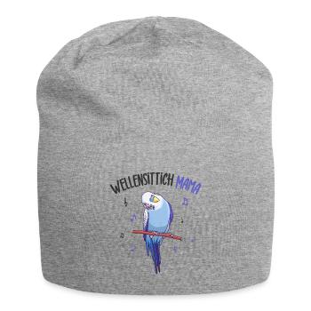 Wellensittich - Jersey-Beanie - Grau meliert - Vorne