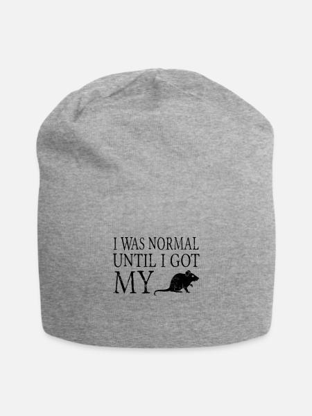 Ratte Haustier - Jersey-Beanie - Grau meliert