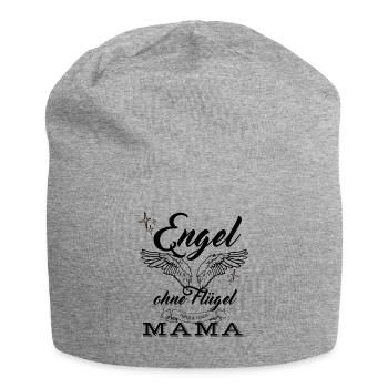 Engel ohne Flügel nennt man Mama Mütter sind Engel - Jersey-Beanie - Grau meliert - Vorne