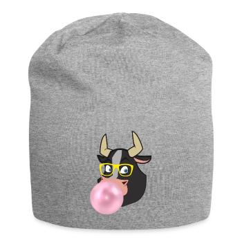 TAUREAU CHEWING-GUM LUNETTE idée cadeau féria - Bonnet en jersey - gris chiné - Devant