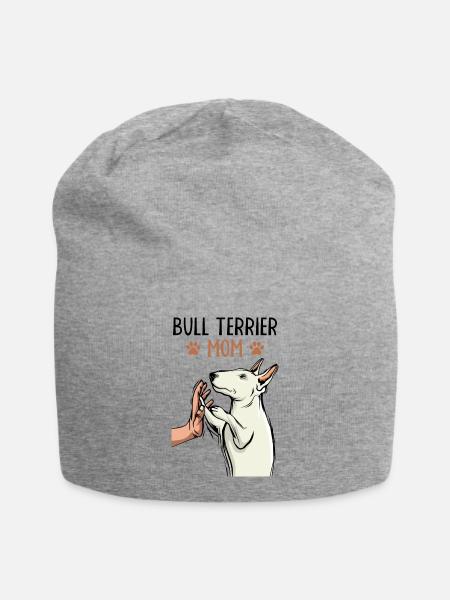Bullterrier - Jersey-Beanie - Grau meliert