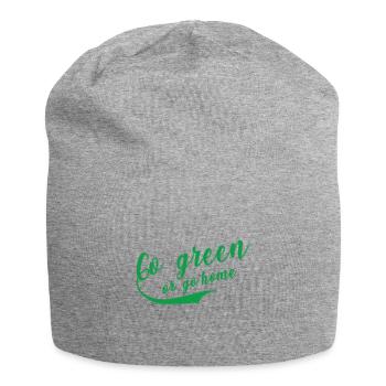 Nachhaltigkeit - Jersey-Beanie - Grau meliert - Vorne
