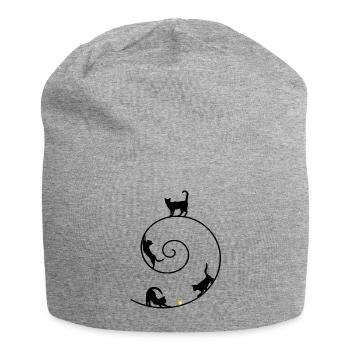 Chat Chat Chat Kitten Cat - Bonnet en jersey - gris chiné - Devant