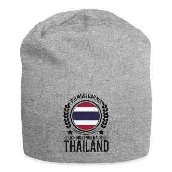 Thailand Urlaub Reise Geschenk - Jersey-Beanie - Grau meliert - Vorne