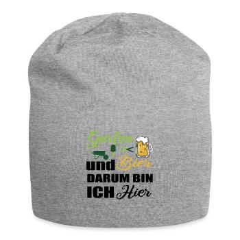 Garten und Bier - Jersey-Beanie - Grau meliert - Vorne