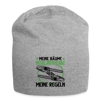 Meine Bäume Meine Motorsäge Meine Regeln Wald - Jersey-Beanie - Grau meliert - Vorne