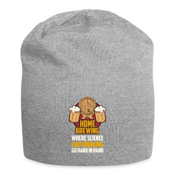 Home Brewing Where Science Brewery Drinks - Jersey Beanie - heather grey - Front