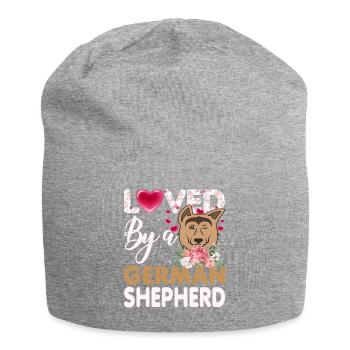 Shepherd German Shepherd love - Jersey Beanie - heather grey - Front