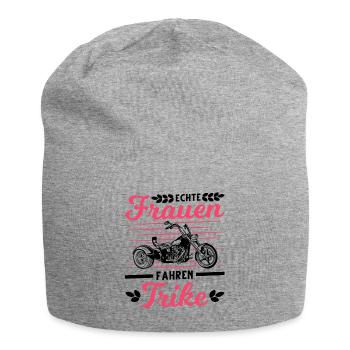 Echte Frauen fahren Trike Trikerin Trikefahrerin - Jersey-Beanie - Grau meliert - Vorne