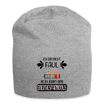Ich bin nicht Faul! Ich bin im Energiesparmodus! - Jersey-Beanie - Grau meliert - Vorne