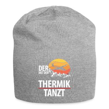 segelflieger sport opa wolken segelflug vintage - Jersey-Beanie - Grau meliert - Vorne