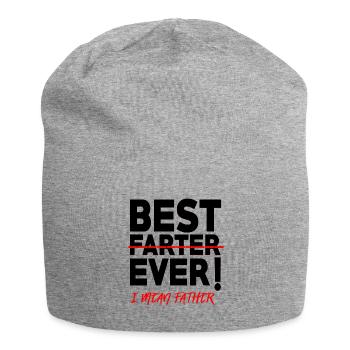Funny Father Gift for Father Best Father Ever Fun - Jersey Beanie - heather grey - Front
