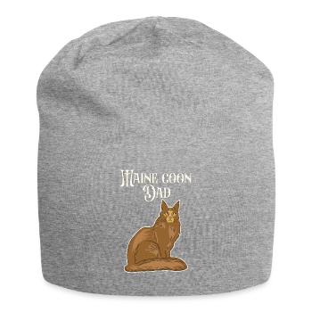 Main Coon Dad Cat-Dad Cats Animal Lover - Jersey Beanie - heather grey - Front