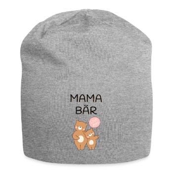 Mama Bär - Jersey-Beanie - Grau meliert - Vorne