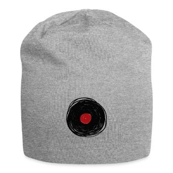 Disques vinyle LP disques de disques - Bonnet en jersey - gris chiné - Devant