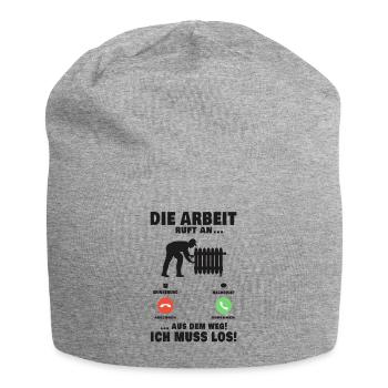 Heizungsbauer Anruf Heizung Anlagenmechaniker - Jersey-Beanie - Grau meliert - Vorne