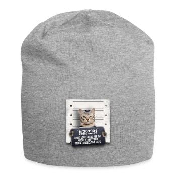 Criminal cat - Jersey Beanie - heather grey - Front