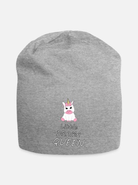 Licorne Unicorn little Drama Queen drôle chemise - Bonnet en jersey - gris chiné