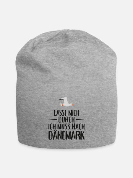 Lasst mich durch ich muss nach Dänemark Möwe - Jersey-Beanie - Grau meliert