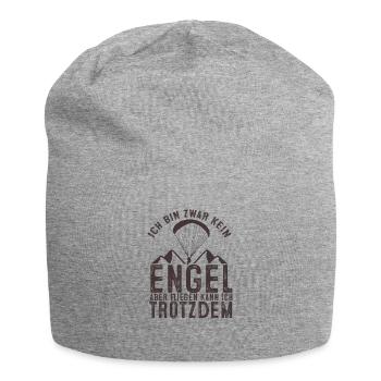 Paragliding Ich Bin Kein Engel Trotzdem Fliegen - Jersey-Beanie - Grau meliert - Vorne