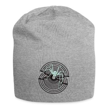Spinne Fantasy Spinnennetz Haustiere Kinder cool - Jersey-Beanie - Grau meliert - Vorne