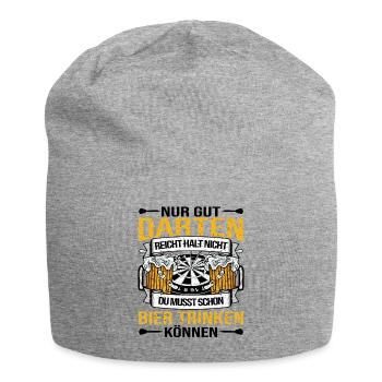 Nur gut darten reicht nicht du musst Bier trinken - Jersey-Beanie - Grau meliert - Vorne
