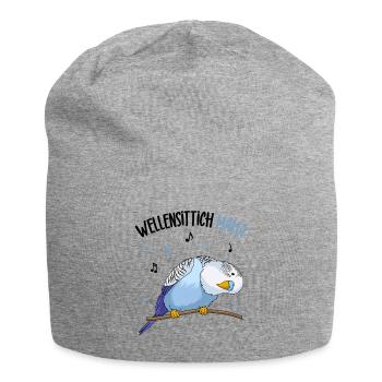 Wellensittich - Jersey-Beanie - Grau meliert - Vorne