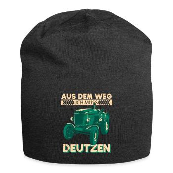 aus dem weg ich muss deutzen Traktor Deutz Köln - Jersey-Beanie - Anthrazit - Vorne