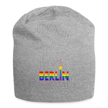Berlin - Berliner Bär - I Love Berlin - Gay Pride - Jersey-Beanie - Grau meliert - Vorne