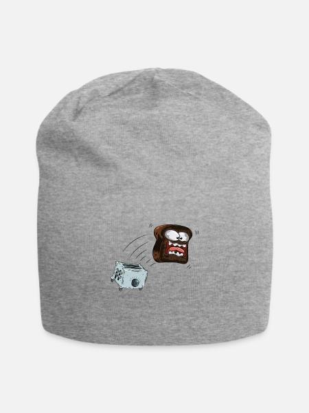 Toast Frühstück - Jersey-Beanie - Grau meliert